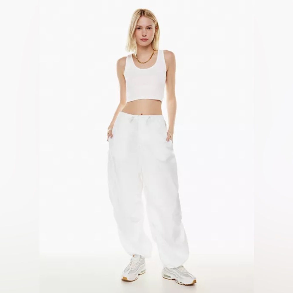 Aritzia Tna Ribbed Cropped Tank - Oatmeal Heather